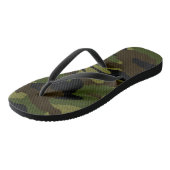 Groene Camo Militaire Camouflage Patroon Teenslipp Teenslippers (Schuin)