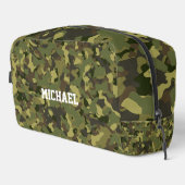 Groene Camo Naam Mannen Toiletry Cool Naam Travel Toilettasje (Rechterhoek)