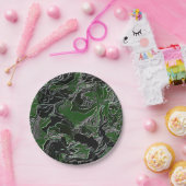 Groene Camo Papieren Bordje (Feest)