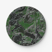 Groene Camo Papieren Bordje (Voorkant)