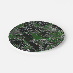 Groene Camo Papieren Bordje