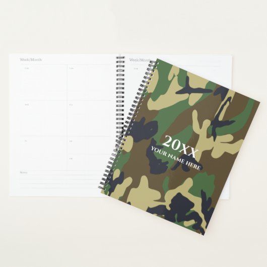 Groene Camo Planner Notitieboek (Display)