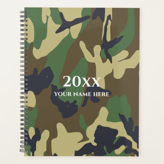 Groene Camo Planner Notitieboek (Voorkant)
