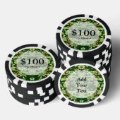 Groene camo poker chips (Opstapeling)