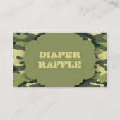 Groene Camo raffle-kaartjes of insteekkaarten Informatiekaartje (Achterkant)