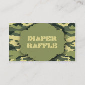 Groene Camo raffle-kaartjes of insteekkaarten Informatiekaartje (Achterkant)