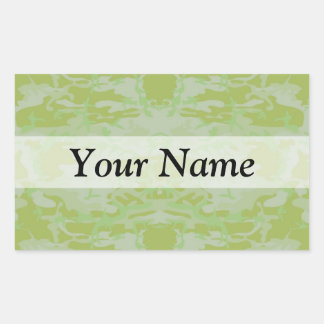 Groene camo rechthoekige sticker