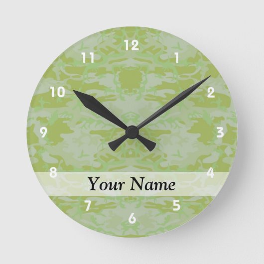 Groene camo ronde klok (Voorkant)