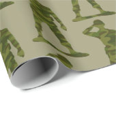 Groene Camo Saluing Soldaten Pattern Cadeaupapier (Rol Hoek)