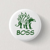 Groene Camo Stegosaurus Spiked Dinosaurus Ronde Button 3,2 Cm (Voorkant)