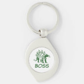 Groene Camo Stegosaurus Spiked Dinosaurus Sleutelhanger (Voorkant)