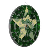 Groene Camo Ster Dartbord (Voorkant Links)