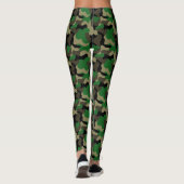 Groene Camo Straatstijl Leggings (Achterkant)