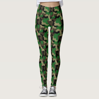Groene Camo Straatstijl Leggings
