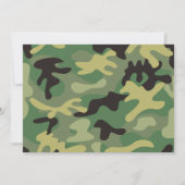 Groene Camo | Uitnodiging voor verjaardagsfeestje (Achterkant)