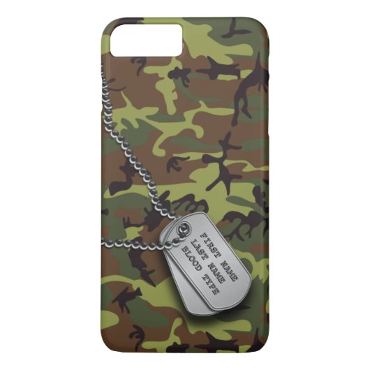 Groene Camo w/Dog Label Case-Mate iPhone Case (Achterkant)
