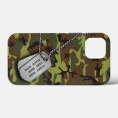 Groene Camo w/Dog Label Case-Mate iPhone Case (Achterkant (horizontaal))