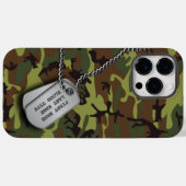 Groene Camo w/Dog Label Case-Mate iPhone Case (Achterkant (horizontaal))