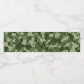 Groene Camo Waterfles Etiket (Enkel label)