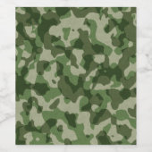 Groene Camo Wijn Etiket (Enkel label)