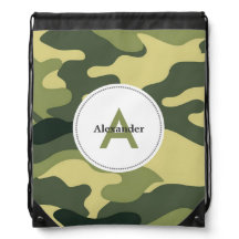 Groene camocamouflage monogram sportschool