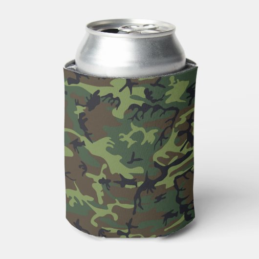 Groene Camo's met een zeer goede militaire stijl Blikjeskoeler (Blikje Voorkant)
