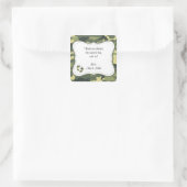 Groene Camouflage Baby shower Favor Label w/feet (Tas)