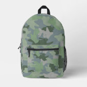 Groene camouflage  bedrukte rugzak (Voorkant)
