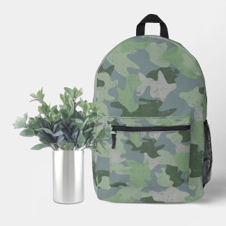 Groene camouflage bedrukte rugzak
