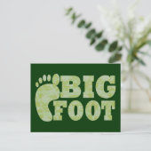 Groene camouflage Bigfoot tekst Briefkaart (Staand voorkant)