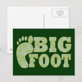 Groene camouflage Bigfoot tekst Briefkaart (Voorkant / Achterkant)