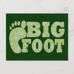 Groene camouflage Bigfoot tekst Briefkaart