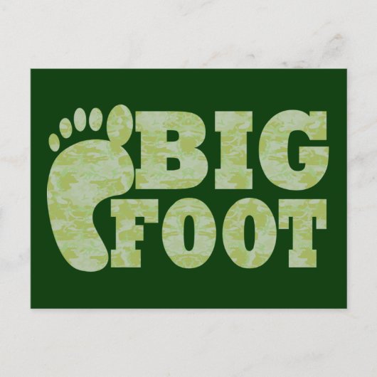 Groene camouflage Bigfoot tekst Briefkaart (Voorkant)