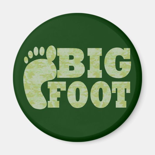 Groene camouflage Bigfoot tekst Magneet (Voorkant)
