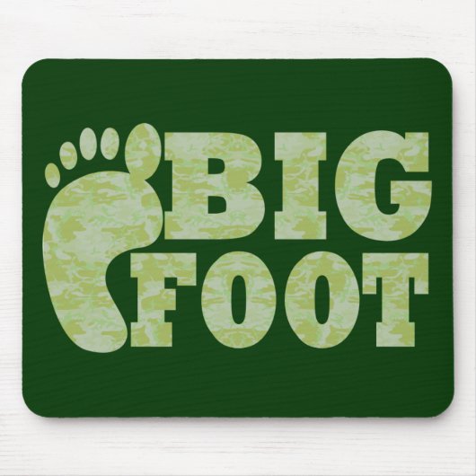 Groene camouflage Bigfoot tekst Muismat (Voorkant)