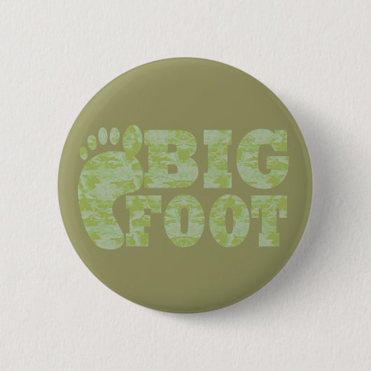 Groene camouflage Bigfoot tekst Ronde Button 5,7 Cm (Voorkant)