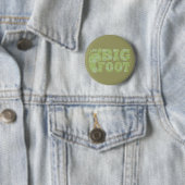 Groene camouflage Bigfoot tekst Ronde Button 5,7 Cm (In situ)