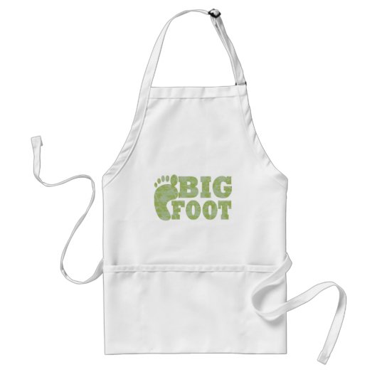 Groene camouflage Bigfoot tekst Standaard Schort (Voorkant)