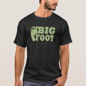 Groene camouflage Bigfoot tekst T-shirt (Voorkant)