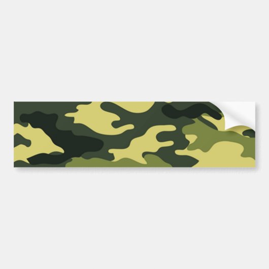 Groene camouflage bumpersticker (Voorkant)