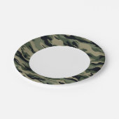 Groene Camouflage. Camo je Papieren Bordje (Gekanteld)