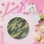 Groene Camouflage. Camo je Papieren Bordje (Feest)