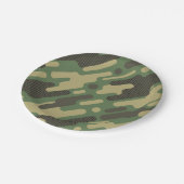 Groene Camouflage. Camo je Papieren Bordje (Gekanteld)