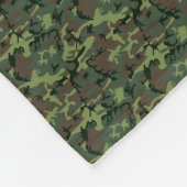 Groene Camouflage Camo Pattern Fleece Deken (Hoek)