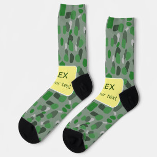 Groene camouflage camo voeg naam tekst school coll sokken