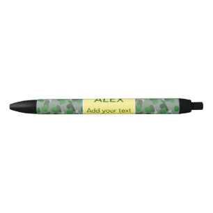 Groene camouflage camo voeg naam tekst school coll zwarte inkt pen