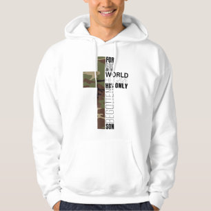 Groene Camouflage Christelijk Kruis Heren John Hoodie