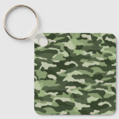 Groene Camouflage Custom Aluminium Sleutelhanger (Voorkant)