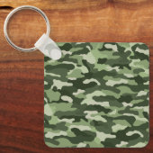 Groene Camouflage Custom Aluminium Sleutelhanger (Voorkant)