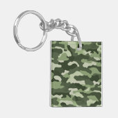 Groene Camouflage Custom Sleutelhanger (Voorkant Links)